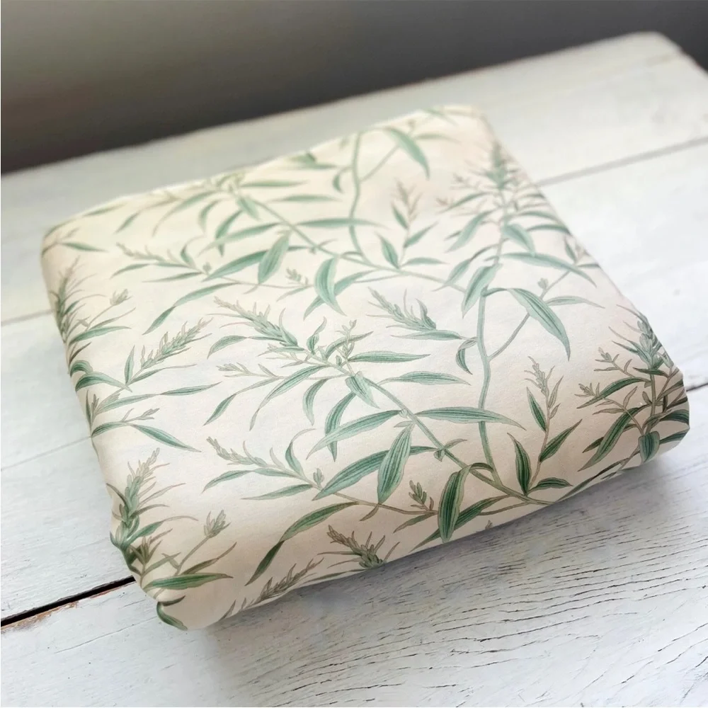 Ralph Lauren Desert Plains Perennial KING Duvet Cover Sateen Vintage Cream Green